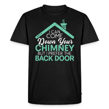 Ramoneur Job Cheminée Cheminée Chuchoteur - T-shirt Premium bio Homme - noir - Devant - Nico (187cm)