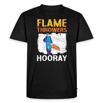 Lance-flammes Hourra Lance-flammes Arme de tir - T-shirt Premium bio Homme - noir - Devant - Nico (187cm)