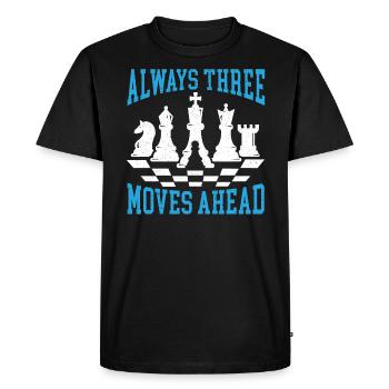 Always Three Moves Away Chess Player Grandmaster - Men's Premium Organic T-Shirt - black - Front - Nico (187cm)