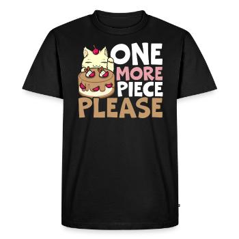 One More Piece Please Baker Foodie Chocolate Cake - Men's Premium Organic T-Shirt - black - Front - Nico (187cm)