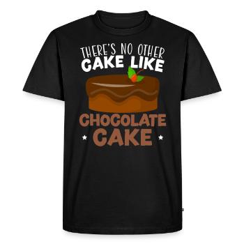 There's No Other Cake Like Chocolate Cake Baker - Men's Premium Organic T-Shirt - black - Front - Nico (187cm)