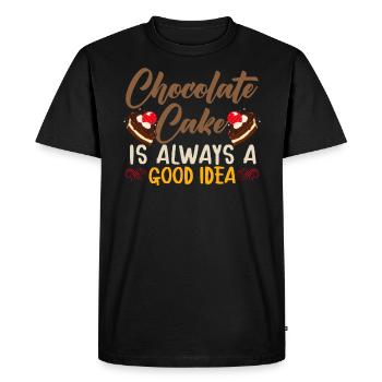 Chocolate Is Always A Good Idea Chocolate Food - Men's Premium Organic T-Shirt - black - Front - Nico (187cm)