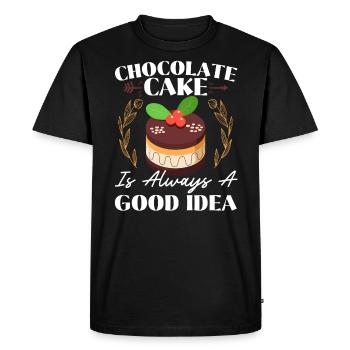 Chocolate Is Always A Good Idea Chocolate Food - Men's Premium Organic T-Shirt - black - Front - Nico (187cm)