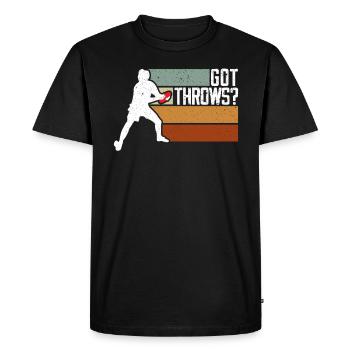 Got Throws Ultimate Frisbee Flying Disc Sport - Men's Premium Organic T-Shirt - black - Front - Nico (187cm)