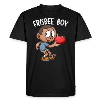 Frisbee Boy Ultimate Frisbee Flying Disc Sport - Men's Premium Organic T-Shirt - black - Front - Nico (187cm)