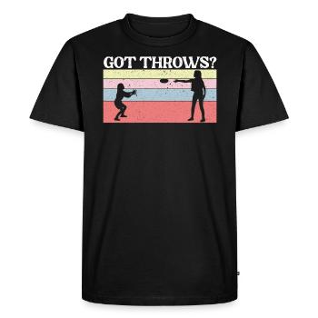 Got Throws Ultimate Frisbee Flying Disc Sport - Men's Premium Organic T-Shirt - black - Front - Nico (187cm)