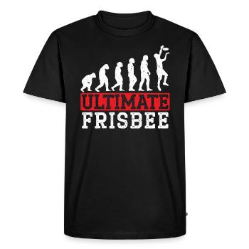Ultimate Frisbee Evolution Flying Disc Sport - Men's Premium Organic T-Shirt - black - Front - Nico (187cm)