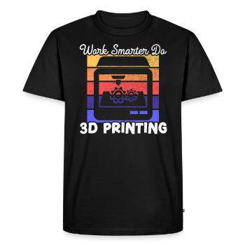 Travailler plus intelligemment Do 3D Buse d’impression 3D Imprimante 3D - T-shirt Premium bio Homme - noir - Devant - Nico (187cm)