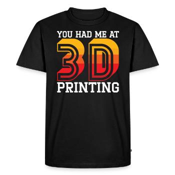 Vous m’avez eu à l’imprimante 3D à buse d’impression 3D - T-shirt Premium bio Homme - noir - Devant - Nico (187cm)