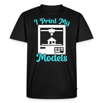 J’imprime mes modèles Buse d’impression 3D Imprimante 3D - T-shirt Premium bio Homme - noir - Devant - Nico (187cm)