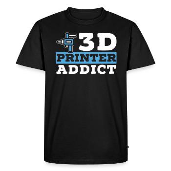 Rétraction de la buse d’impression 3D 3D Addict - T-shirt Premium bio Homme - noir - Devant - Nico (187cm)