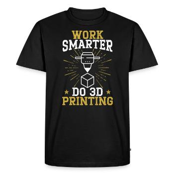 Travailler plus intelligemment Do 3D Buse d’impression 3D Imprimante 3D - T-shirt Premium bio Homme - noir - Devant - Nico (187cm)