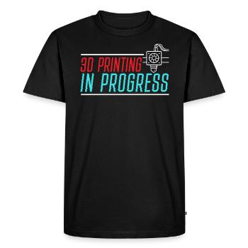 Impression 3D en cours Imprimante 3D Buse - T-shirt Premium bio Homme - noir - Devant - Nico (187cm)