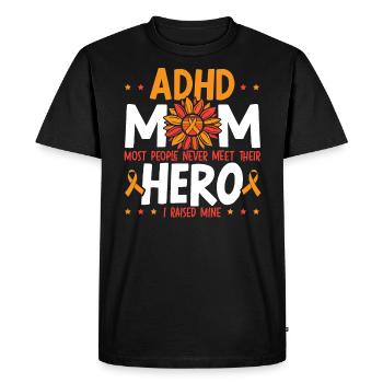 TDAH Maman Sensibilisation au TDAH Embrasser la neurodiversité - T-shirt Premium bio Homme - noir - Devant - Nico (187cm)