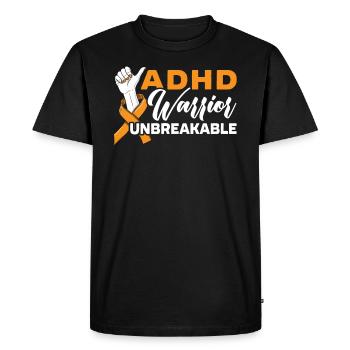 ADHD Warrior Unbreakable Embrace Neurodiversity - Men's Premium Organic T-Shirt - black - Front - Nico (187cm)