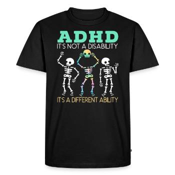 ADHD It's A Different Ability Nerodiversity - Men's Premium Organic T-Shirt - black - Front - Nico (187cm)