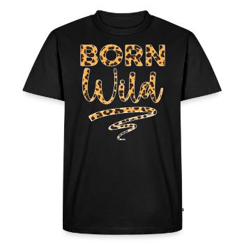 Born Wild Wildlife Animal Zookeeper Cheetah - Men's Premium Organic T-Shirt - black - Front - Nico (187cm)