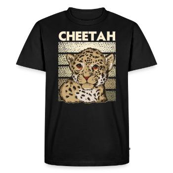 Zookeeping Wildlife Animal Zookeeper Cheetah - Men's Premium Organic T-Shirt - black - Front - Nico (187cm)