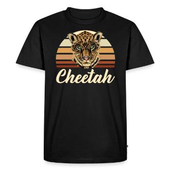 Zookeeping Wildlife Animal Zookeeper Cheetah - Men's Premium Organic T-Shirt - black - Front - Nico (187cm)