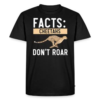 Cheetahs Don't Roar Wildlife Animal Zookeeper - Men's Premium Organic T-Shirt - black - Front - Nico (187cm)