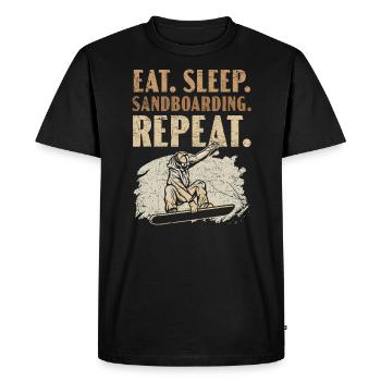 Manger Dormir Sandboarding Répéter Sandboard Sanboarder - T-shirt Premium bio Homme - noir - Devant - Nico (187cm)