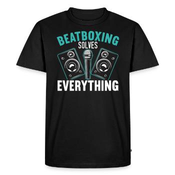 Le beatbox résout tout Beatbox Beatboxer - T-shirt Premium bio Homme - noir - Devant - Nico (187cm)