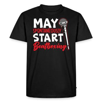 May Spontaneously Start Beatboxing Beatboxer - Men's Premium Organic T-Shirt - black - Front - Nico (187cm)