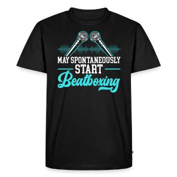 May Spontaneously Start Beatboxing Beatboxer - Men's Premium Organic T-Shirt - black - Front - Nico (187cm)