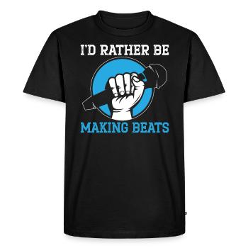 I'd Rather Be Making Beats Beatboxing Beatbox - Men's Premium Organic T-Shirt - black - Front - Nico (187cm)
