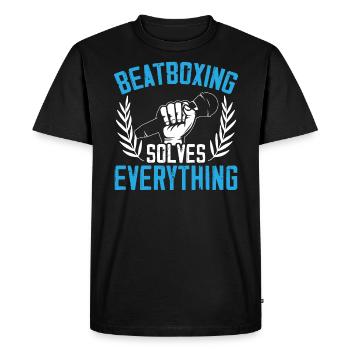 Beatboxing Solves Everything Beatbox Beatboxer - Men's Premium Organic T-Shirt - black - Front - Nico (187cm)