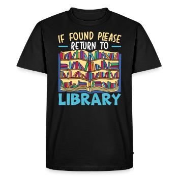 Si vous le trouvez, veuillez retourner au bibliothécaire de la bibliothèque - T-shirt Premium bio Homme - noir - Devant - Nico (187cm)