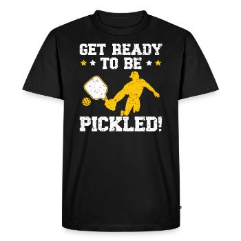 Préparez-vous à être mariné paddle sport pickleball - T-shirt Premium bio Homme - noir - Devant - Nico (187cm)
