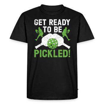 Préparez-vous à être mariné Paddle Sport Pickleball - T-shirt Premium bio Homme - noir - Devant - Nico (187cm)