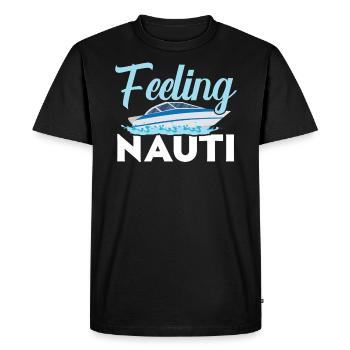 Feeling Nauti Navire Capitaine Marin Marin - T-shirt Premium bio Homme - noir - Devant - Nico (187cm)