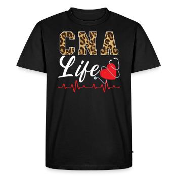 CNA Life Certified Nursing Assistant Medical - Men's Premium Organic T-Shirt - black - Front - Nico (187cm)