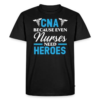 AIIC parce que même les infirmières ont besoin de héros Job Hospital - T-shirt Premium bio Homme - noir - Devant - Nico (187cm)