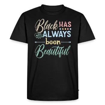 Le noir a toujours été un bel Afro-Américain - T-shirt Premium bio Homme - noir - Devant - Nico (187cm)