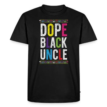 Black Uncle Black History Month Black Pride - Men's Premium Organic T-Shirt - black - Front - Nico (187cm)