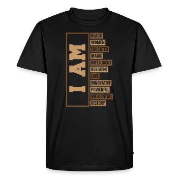 Black And Proud Black History Month Black Pride - T-shirt Premium bio Homme - noir - Devant - Nico (187cm)