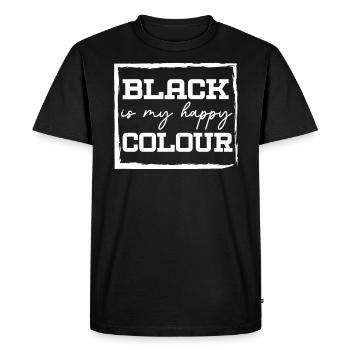 Black Is My Happy Colour African American Melanin - Men's Premium Organic T-Shirt - black - Front - Nico (187cm)