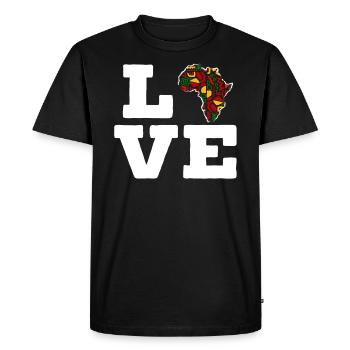 Afrocentrique Mois de l’histoire des Noirs Fierté noire - T-shirt Premium bio Homme - noir - Devant - Nico (187cm)