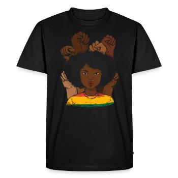 Mois de l’histoire des Noirs et des Noirs Afrocentrique - T-shirt Premium bio Homme - noir - Devant - Nico (187cm)