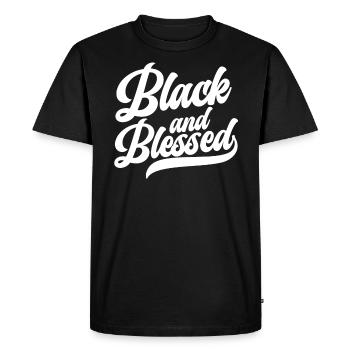 J’adore être afrocentrique du Mois de l’histoire des Noirs - T-shirt Premium bio Homme - noir - Devant - Nico (187cm)