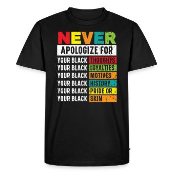 Mois de l’histoire des Noirs et des Noirs Afrocentrique - T-shirt Premium bio Homme - noir - Devant - Nico (187cm)