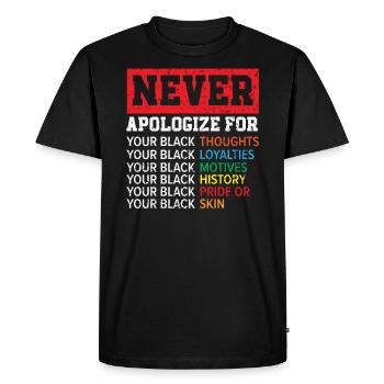 Mois de l’histoire des Noirs et des Noirs Afrocentrique - T-shirt Premium bio Homme - noir - Devant - Nico (187cm)