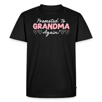 Promu à nouveau grand-mère annonce de bébé mamie - T-shirt Premium bio Homme - noir - Devant - Nico (187cm)