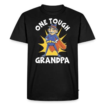 Un grand-père grand-père dur Gramps Grand-père - T-shirt Premium bio Homme - noir - Devant - Nico (187cm)
