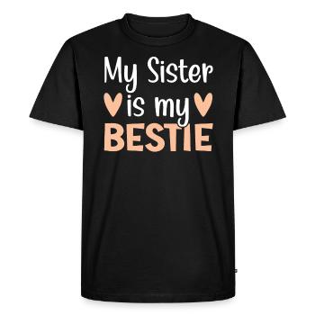 Ma sœur est ma meilleure sœur de tous les temps - T-shirt Premium bio Homme - noir - Devant - Nico (187cm)