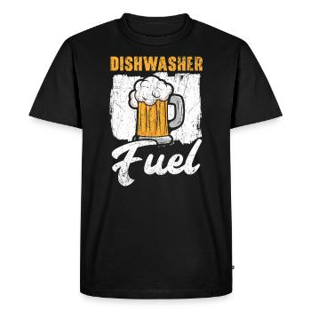 Dishwasher Fuel Dishwashing Job Beer Drinker - Men's Premium Organic T-Shirt - black - Front - Nico (187cm)