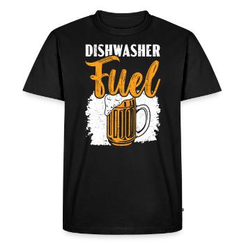 Dishwasher Fuel Dishwashing Job Beer Drinker - Men's Premium Organic T-Shirt - black - Front - Nico (187cm)